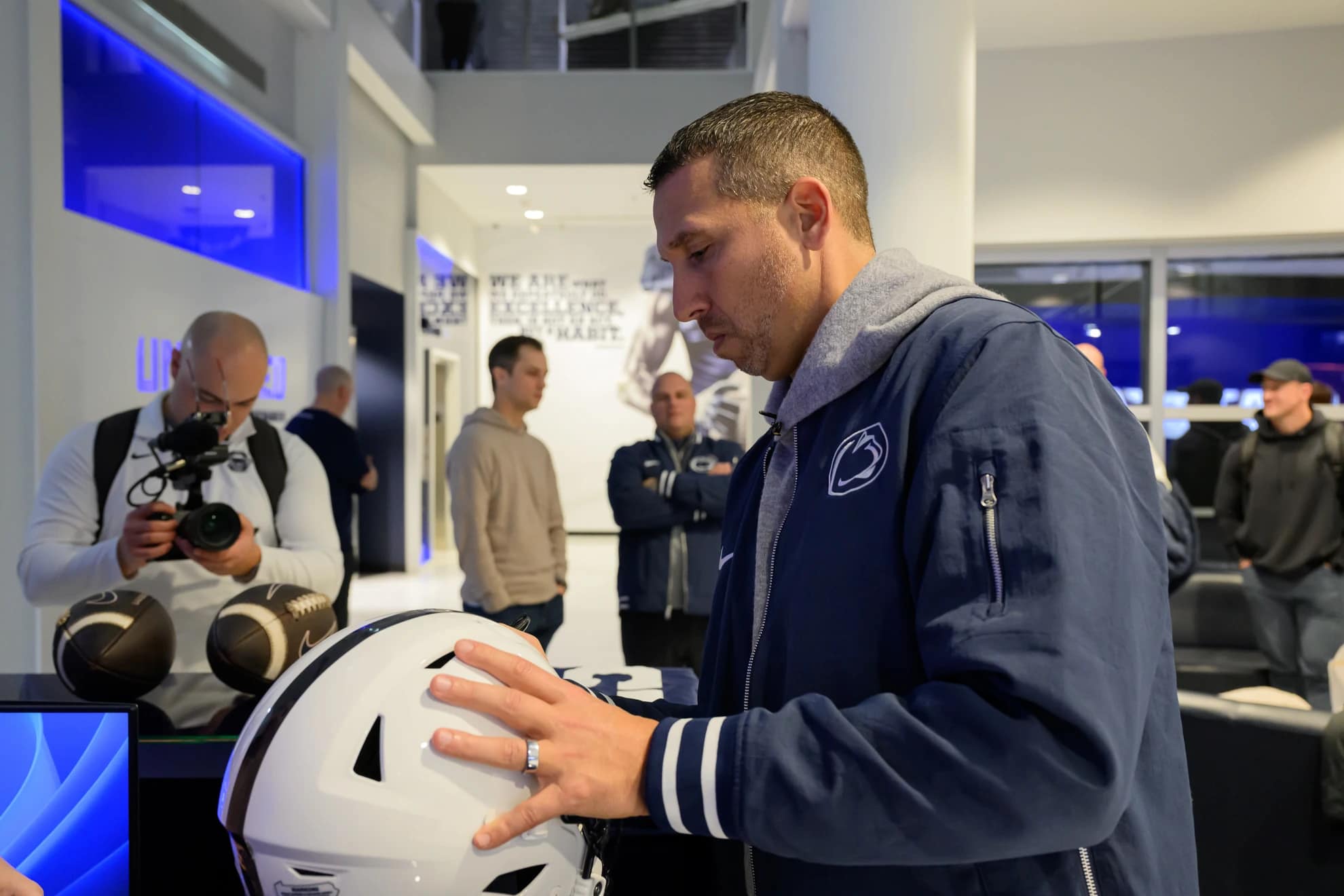 Coach Campbell Signed Penn State Football Helmet