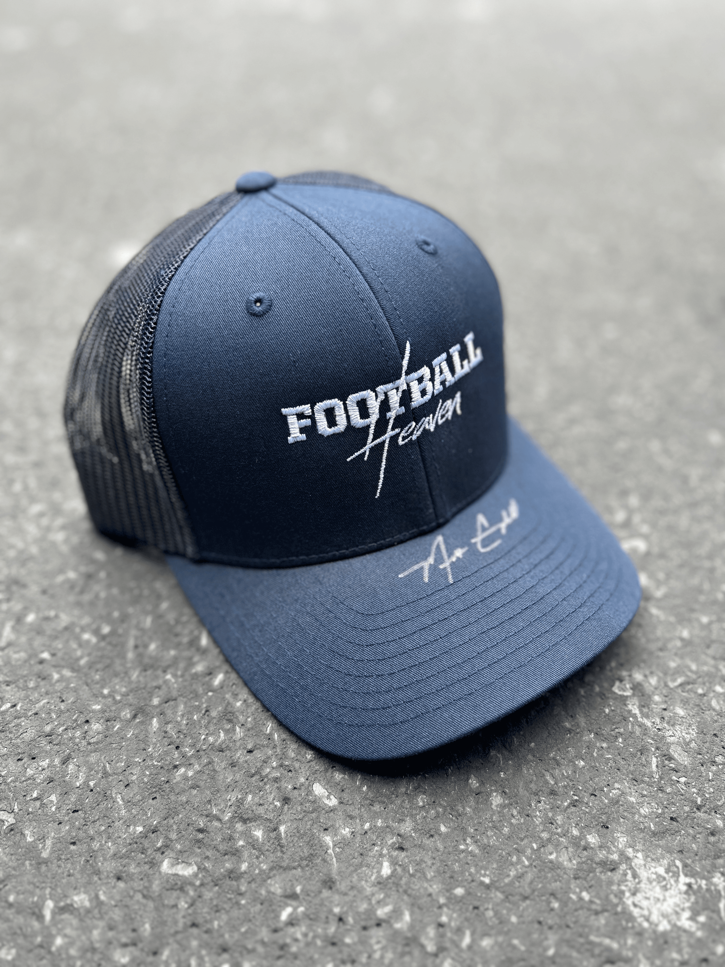 Coach Campbell Signed Football Heaven Hat